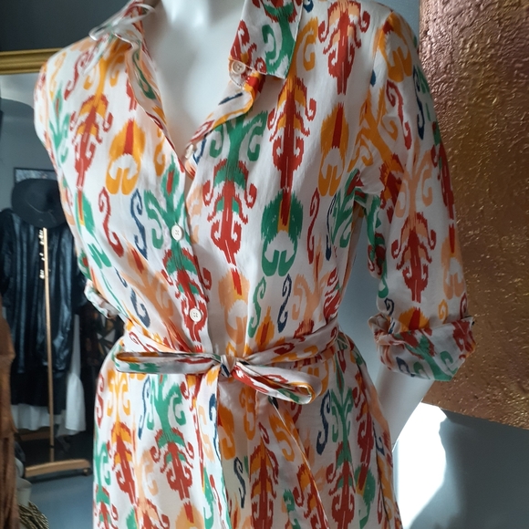 Zara 100% Cotton Midi Dress - Picture 5 of 15